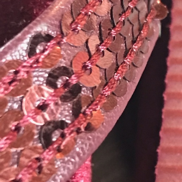 Maroon Velvet Sandals - Picture 5 of 6